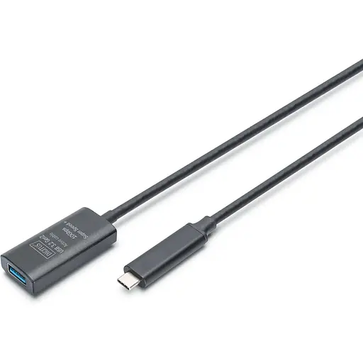 Digitus Подовжувач DIGITUS USB 3.2 Gen2 Active Cable 10G, C/M-A/F, 5м, чорний