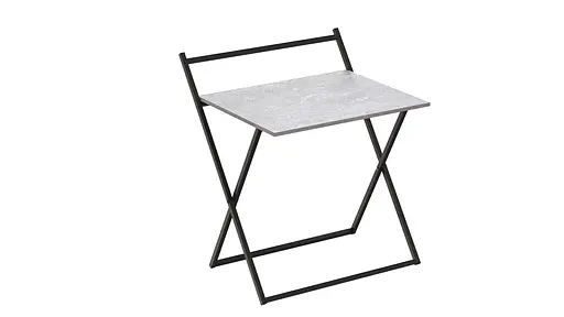 Стіл трансформер Компакт 3 750x790x720 Чорний метал ДСП Бетон 16 мм FRD-104682