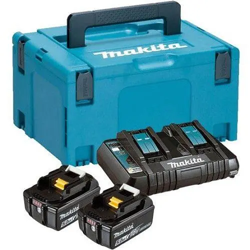Акумулятор та зарядний пристрій для електроінструменту Makita BL1850Bx2, DC18RD (197629-2) - фото 5