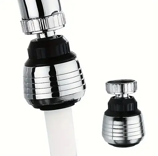 Поворотный на 360° водосберегающий кран, аэратор, сменный фильтр, смешанная насадка, смеситель, барботер - фото 6