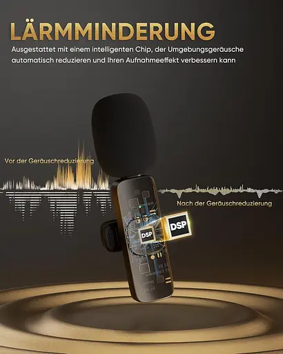 Бездротовий мікрофон IUMAKEVP Lavalier, сумісний з iPhone/iPad/телефоном Android/ноутбуком - фото 7