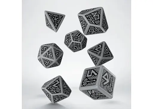 Набір кубиків Dwarven Gray & black Dice Set , 7 шт. (SDWA03) - фото 2