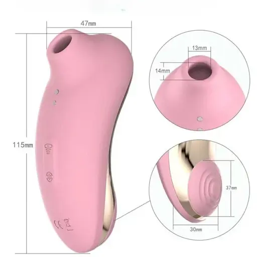 Вакуумний стимулятор клітора I’MCUM 2 в 1 Sensual Wave 8 режимів всмоктування та пульсуючою головкою Рожевий (IM-KXY217) - фото 2