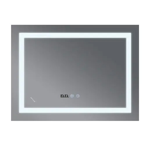 Дзеркало Mixxus Warm MR02-90x70 (LED Touch, годинник, антизапотівання, димер, регулювання яскравості) MI6673 - фото 2