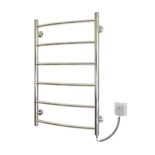 Электрический полотенцесушитель Kosser Дуга 800x500/6 ER рег. ДД09ЕR, Хром, Правое - фото 1