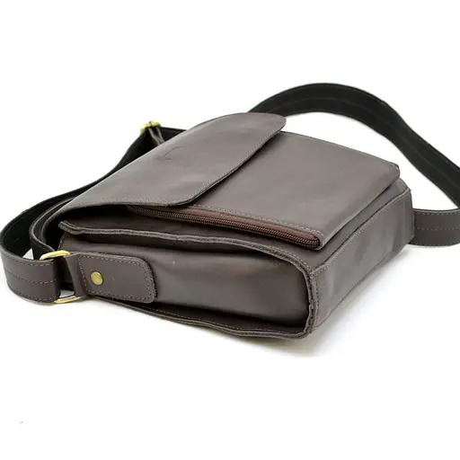 Кожаная мужская сумка через плечо TARWA 26х22х6 см sum0025841 - фото 8