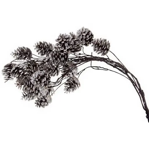 Гілка декоративна Lefard хвойна з шишками 45 см (801-557)
