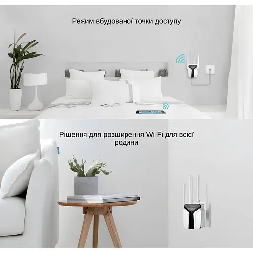 Ретранслятор-маршрутизатор Pix-Link X300R6 450Мбит/с 2.4 ГГц Белый (ZNDWSW021404W 4319) - фото 3