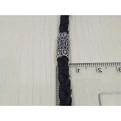 Ювелірний шнурок Меридіан 925 з текстилю з срібними вставками. 846/5 60 70 - фото 4