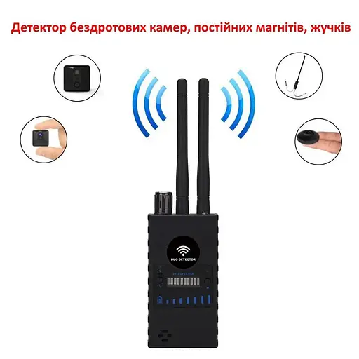 Детектор жучков и прослушки, обнаружитель беспроводных камер, трекеров на магните Protect G528 (100773) - фото 6