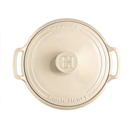 Кастрюля Emile Henry Sublime с крышкой керамическая 38.5х34х8.5 см 3.2 л бежевая (564793) - фото 3