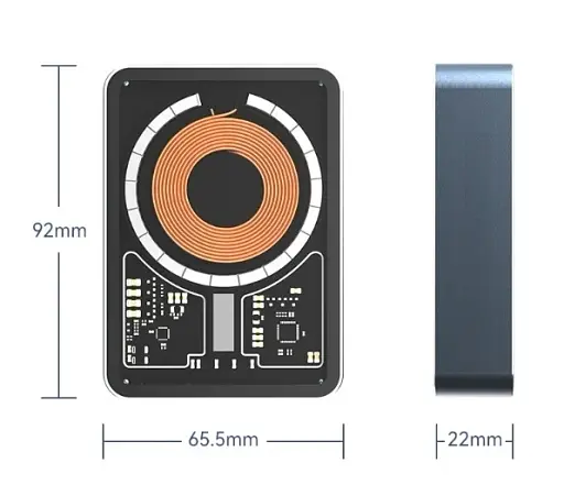 Портативний міні-зарядний магнітний Powerbank Magnetic для iPhone 12 12 14 - фото 5