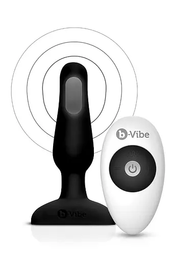 Анальная пробка B-Vibe Vibrating Novice Plug 10 см (черный) - фото 2