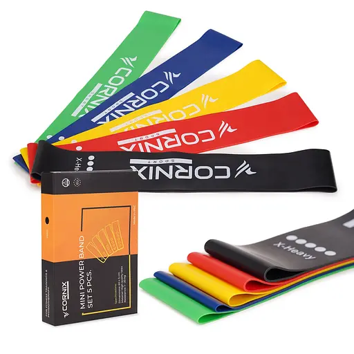 Резинки для фітнесу Cornix Mini Power Band набір 5 шт. 1-20 кг XR-0045 - фото 2