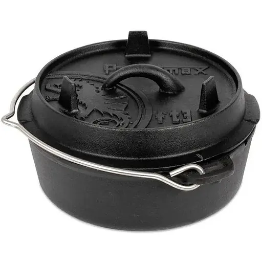 Котелок-жаровня чугунная Petromax Dutch Oven ft3 плоское дно 1.6 л (1017-ft3-t)