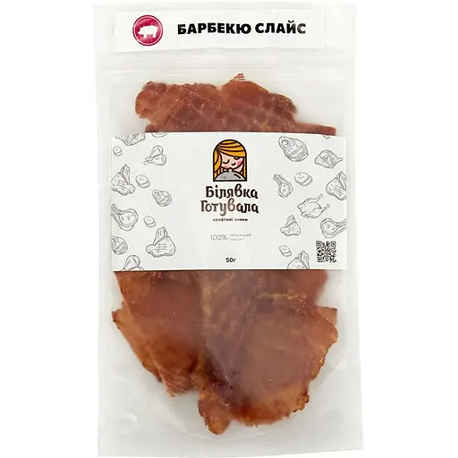 Мясные слайсы Білявка Готувала Свинина барбекю 50 г - фото 1