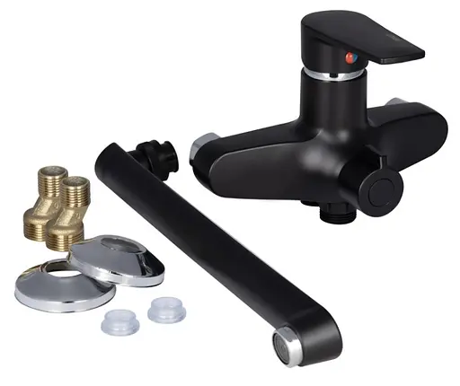 Смеситель для ванны Brinex 35B 005, Chrome/Black (k35) BRIN35B005 - фото 4