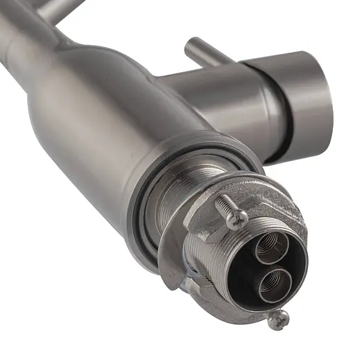 Змішувач для кухні Koer KI-70026-02 із чорним силіконовим виливом KR5209 Нержавіюча сталь - фото 2