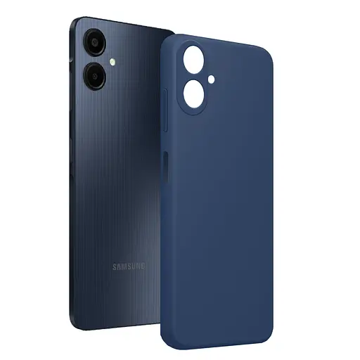 Чехол Make Samsung A07 Silicone Dark Blue - фото 4