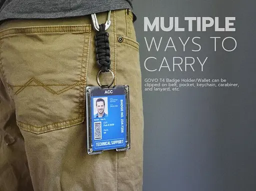 Тримач для значка GOVO T4/гаманець версія з полікарбонату, чорний - фото 2