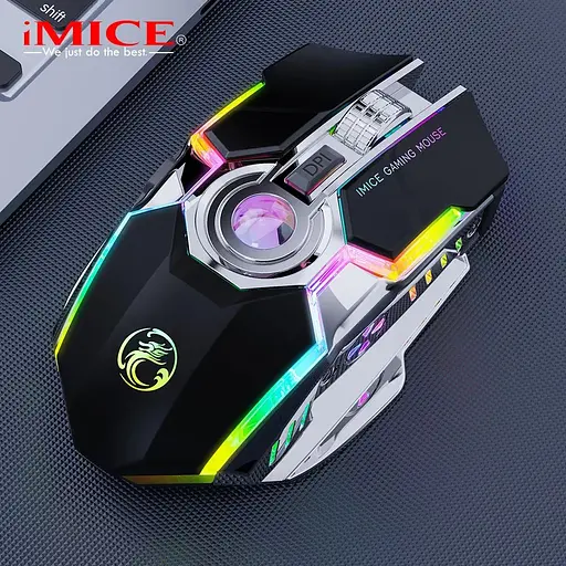 Мышь беспроводная Imice G7 с аккумулятором и подсветкой 2.4G - фото 7