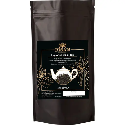 Чай чорний Bisan Liquorice Black Tea з лакрицею 250 г