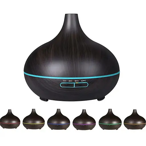Зволожувач повітря Aroma Diffuser 115-021 з підсвіткою Чорний - фото 2