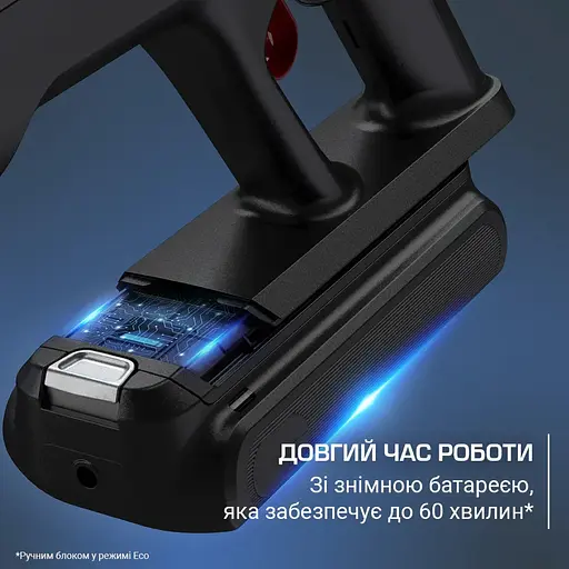 Пылесос беспроводной Rowenta X-Force Flex 12.60 Neo Auto Aqua Allergy 150 Вт автон. работа до 60 мин НЕРА черно-синий - фото 6
