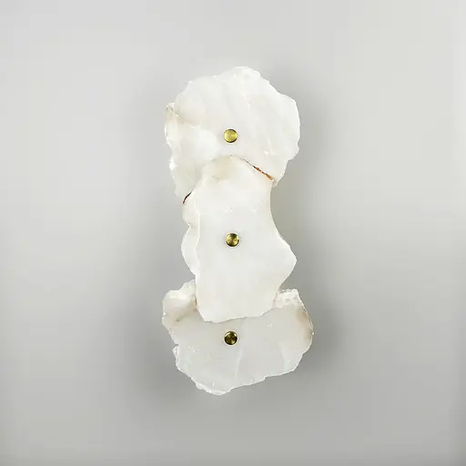 Латунне бра з троьома мармуровими пластинами 38х15 см Арт. W 096/3 Line F - фото 1