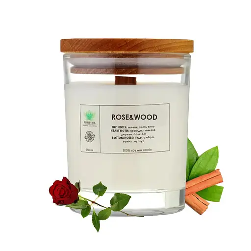 Аромасвічка Rose&Wood L PURITY 150 г - фото 1