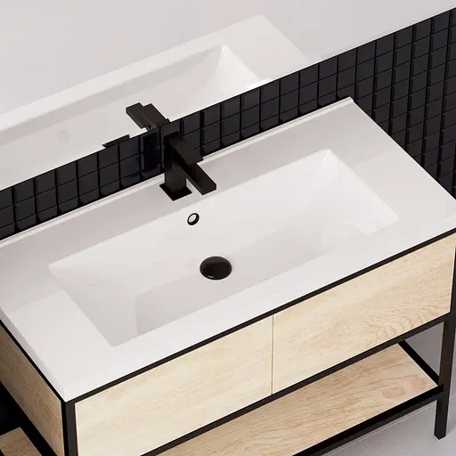 Раковина глянцевая врезная Amidicon Cosmo 90 900x450 из литого камня Cosmopolite_90_HL, Белый - фото 7