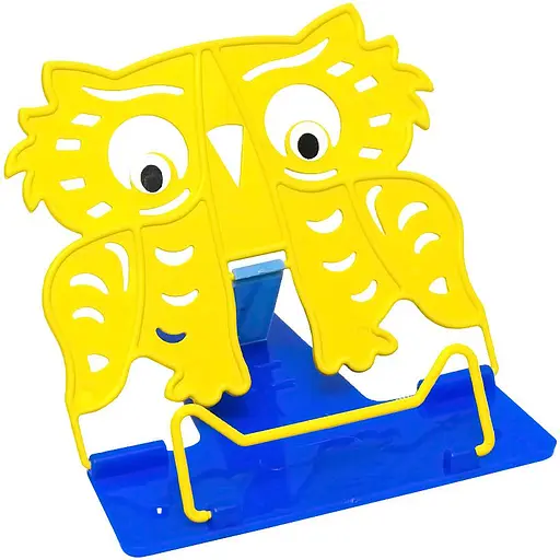 Підставка для книг №4 "Сова" 631569 Irbis пластикова, в пакеті (4820098991365) Жовто-синій Вид 4 - фото 2