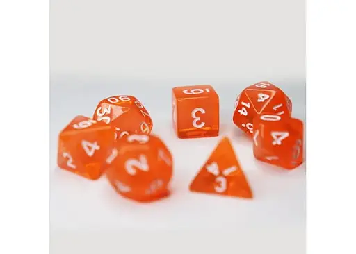 Набір кубиків Transparent 7 Dice Set - Orange , 7 шт. (g7dtran03) - фото 4