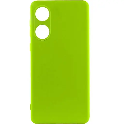 Чохол Silicone Cover Lakshmi Full Camera (A) для Oppo A58 4G Салатовий / Neon Green