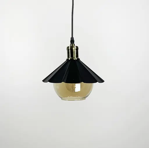 Підвісний світильник в стилі LOFT з янтарним плафоном Line.F 11683/1 AM - фото 2