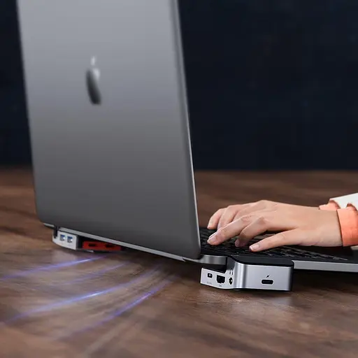 USB-Хаб Baseus Armor Age Type-C Bracket Multifunctional HUB Adapter Space Gray (CAHUB-AJ0G) - фото 6