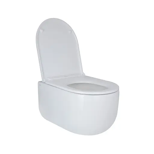 Унитаз подвесной Qtap Taurus безободковый с сиденьем Soft-close QT2433084EUQW, Белый - фото 3