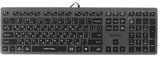 Клавіатура A4Tech Fstyler FX60H White Backlit USB Grey (FX60H USB (Grey) White backlit) - фото 1