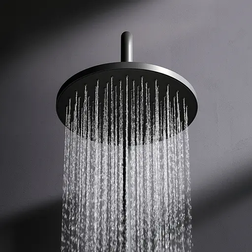 Душова система з термостатом Am.Pm X-Joy верхній душ 220 мм black F0785A422, Чорний матовий - фото 7