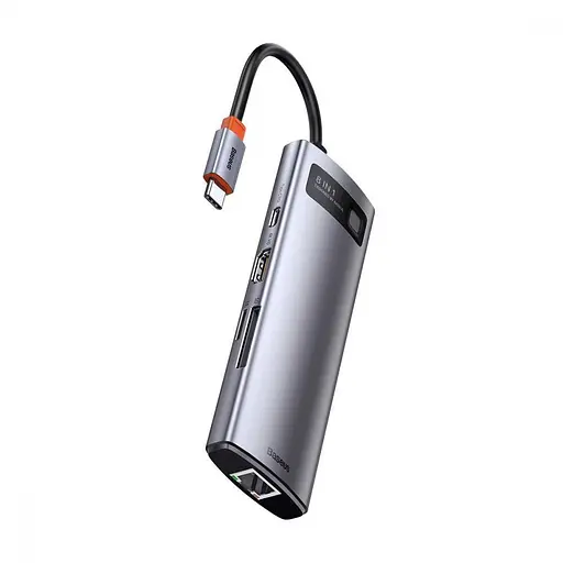 USB-хаб Baseus USB-C Metal Gleam Series 8in1 Grey (CAHUB-CV0G) - фото 7