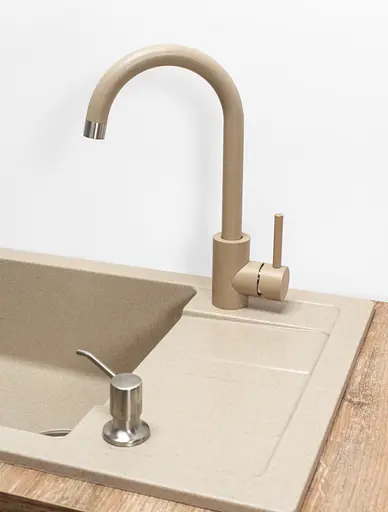 Кухонна мийка гранітна Rea Nils набір 5в1 beige ZLE-00102 - фото 2