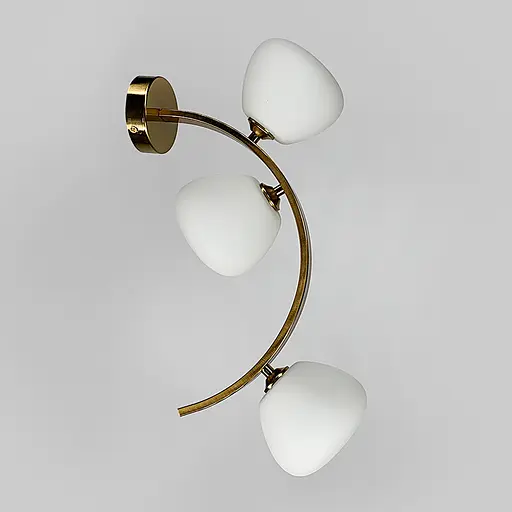 Вражаючий стіновий світильник Modern Floral Arch на 3 плафони Line F C 18B/3 AB - фото 1