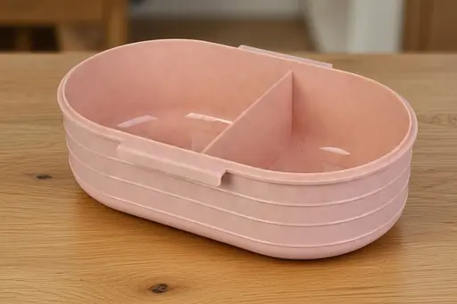 Ланч-бокс пластиковый на 2 секции Laprida розовый 1000 мл (64-21-236) - фото 3