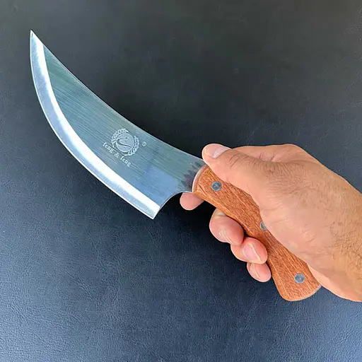 Нож для разделки мяса Satori из нержавеющей стали с деревянной рукояткой 28.5 см обвалочный нож, Kitchen Master 86926 - фото 4