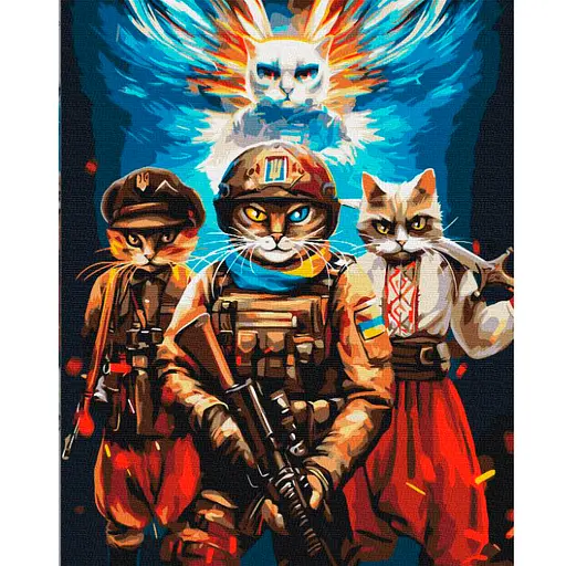 Набір для творчості картина за номерами, коти, Крила покоління, кул, MK5350