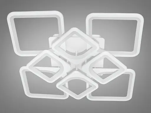 Современная светодиодная кухонная люстра с пультом, 135 Вт, белая - фото 4