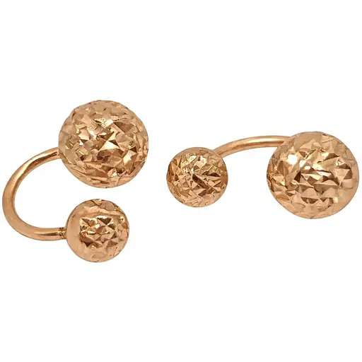 Золотые серьги с алмазной гранью.   210336_7_А - фото 1