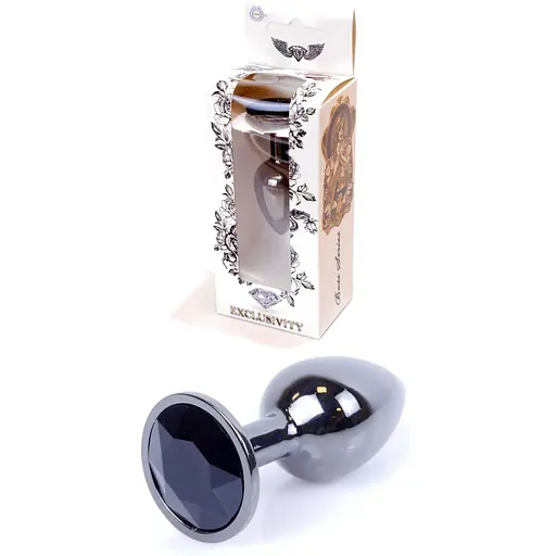 Анальна пробка Boss Of Toys Boss Series - Jewellery Dark Silver Plug Black S, BS6400029, Срібний / Чорний