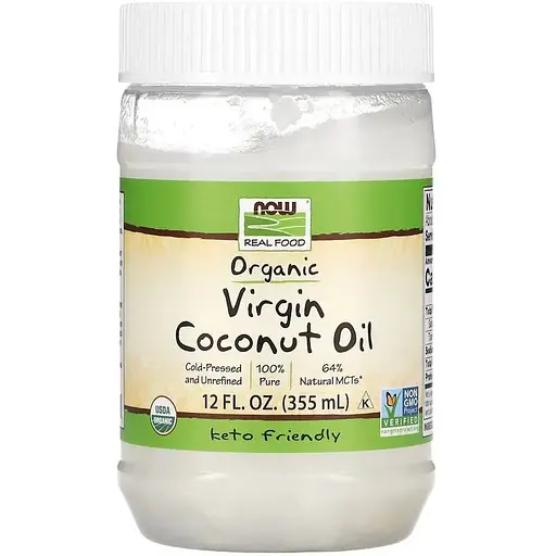 Замінник харчування Now Real Food Organic Virgin Coconut Cooking Oil 355 мл - фото 1