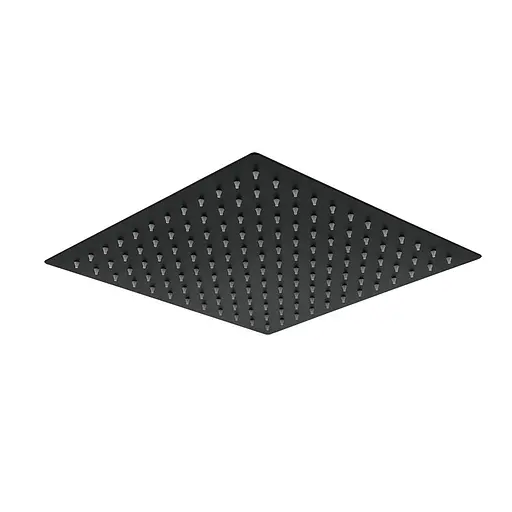 Верхний душ, Ø200 мм нержавеющая сталь, черный Wezer WKY-21-BLACK, Черный матовый - фото 1